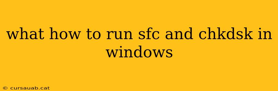 what how to run sfc and chkdsk in windows